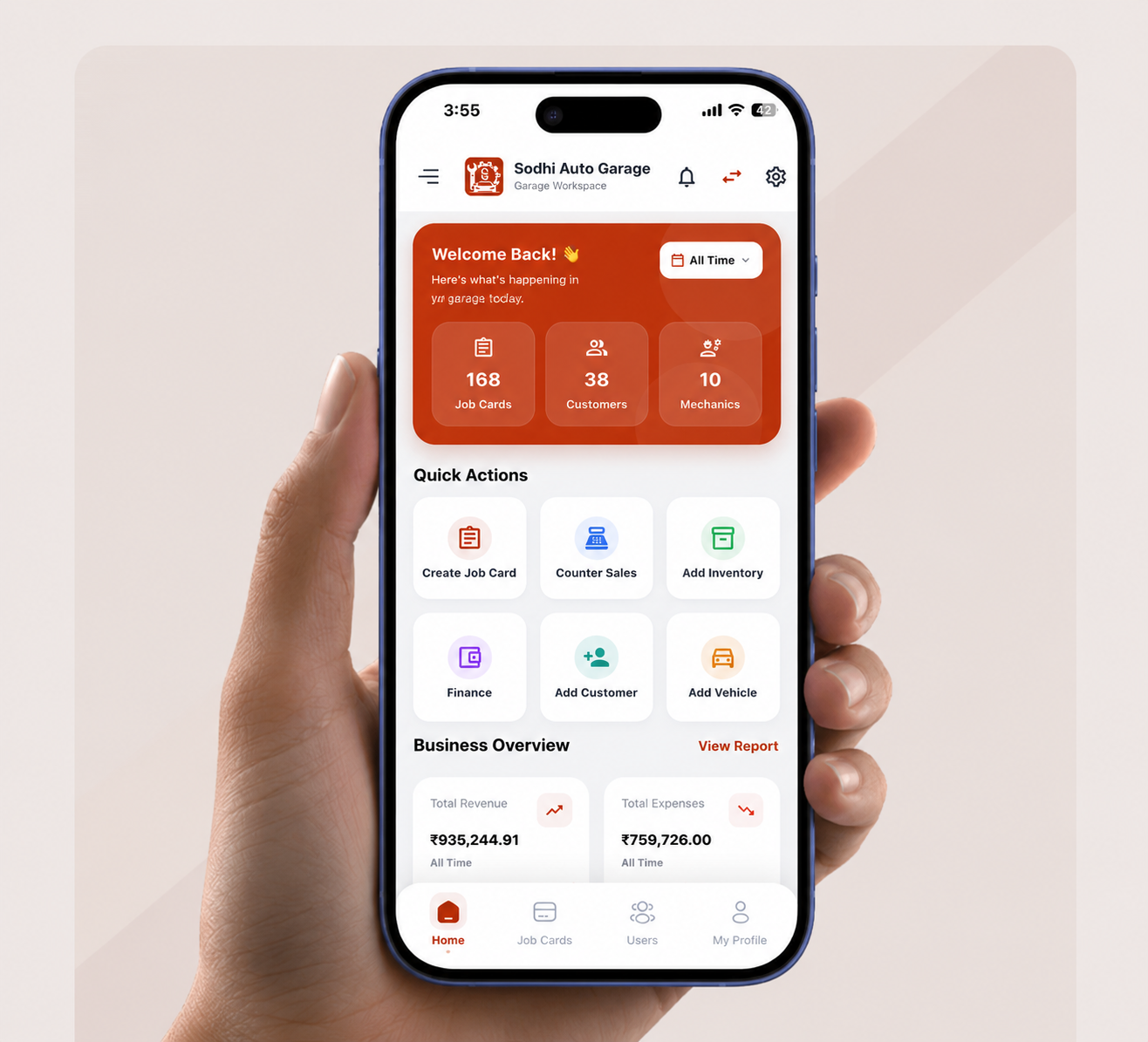GarageSaarthi App Mockup